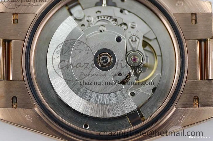 0419 Day Date 40mm RG 904L Steel TWF 1:1 Best Edition Black Crystal Dial on RG Bracelet A MoistureWicking 2349